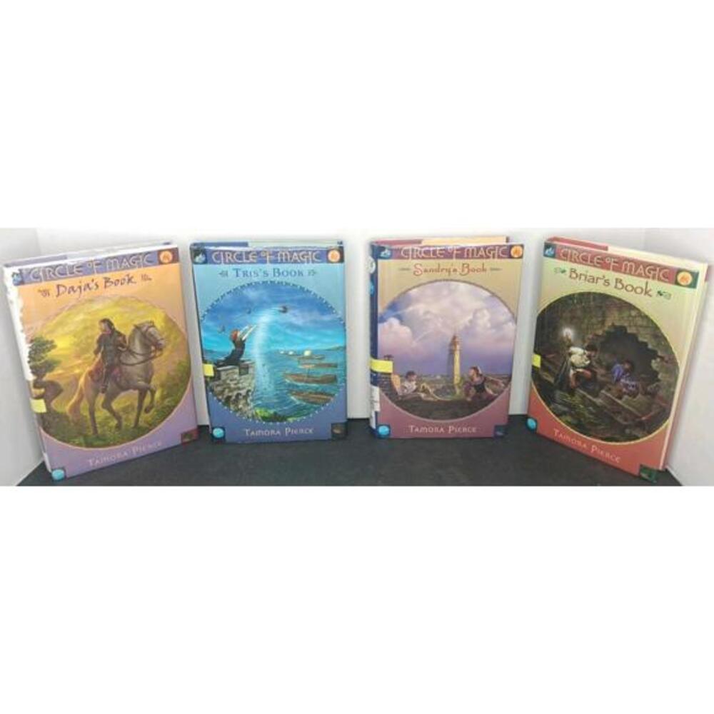 RARE Circle of Magic Series by Tamora Pierce Hardcover Books 1 - 4 W/ Slipcovers